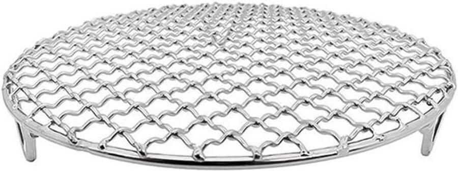 Barbecue Rooster Grillplaat Ronde Buiten Koken Gelijkmatige Maasafstand 27 cm Diameter Zilver