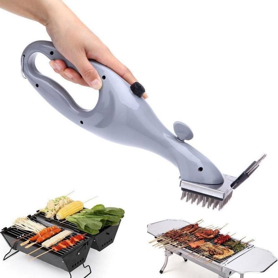 Barbecue Stoom Reiniger Grill Borstel Grill Schoonmaken Natuurlijke Stoomreiniging Ergo Handvat Zwart