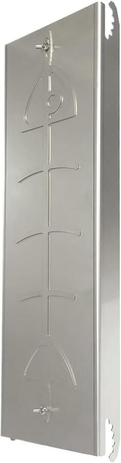 Zalm Houder Grill Plank Vissen en Grillen Roestvrij Staal 54x14x4 cm Zilver