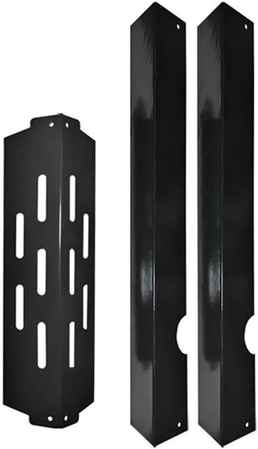 Barbecue Warmtegeleidingsplaat Grill Hitteplaat Gelijkmatig Grillen Robuust Staal 46 x 17 x 8 cm Zwart