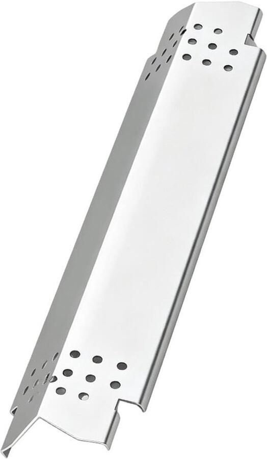 Barbecue Warmteplaten Hitteverdeler Grill Gelijkmatig Grillen Roestvrij Staal 38 x 12 cm Zilver