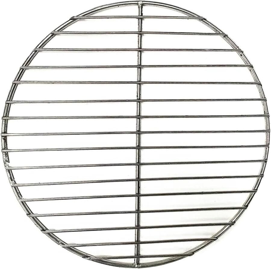 BBQ Grill Net Rooster Mat Buiten Koken Anti-aanbak 32cm Diameter Zilver