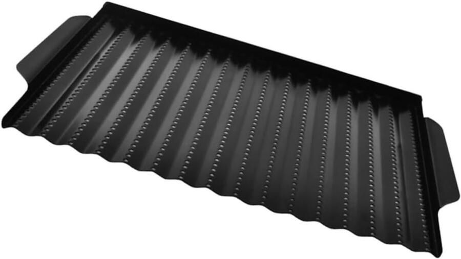 Barbecueplaat Buitenbakschaal Buiten koken Vlekbestendig 42x27cm Zwart