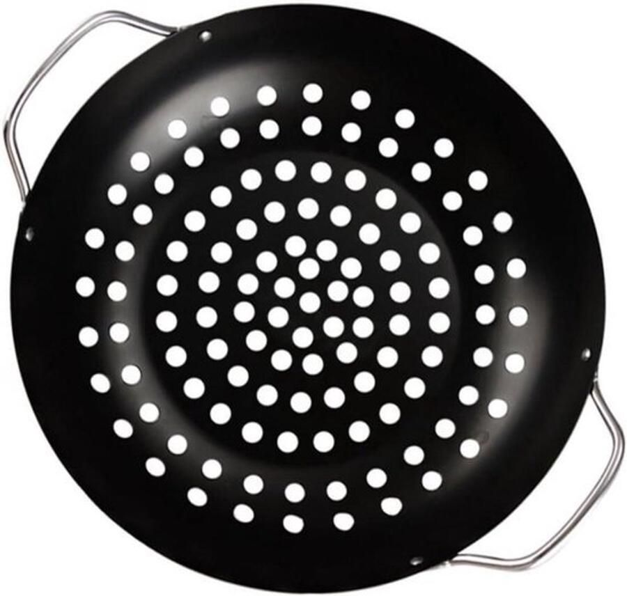 Barbecueplaat Grillpan Buiten Koken Antiaanbaklaag 317x28x9cm Zwart