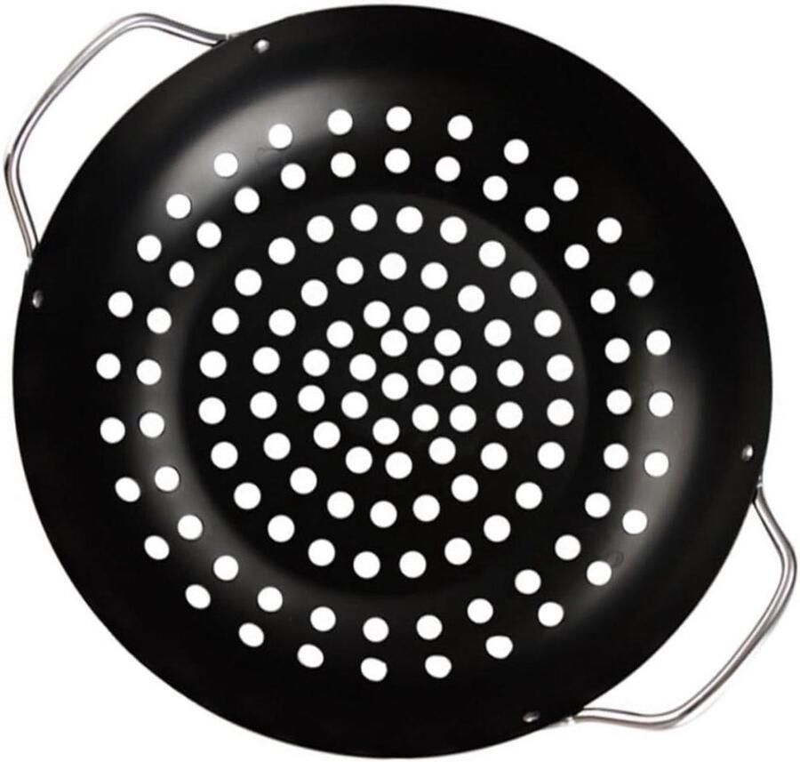 Barbecueplaat Grillpan Buiten Koken Antiaanbaklaag 317x28x9cm Zwart