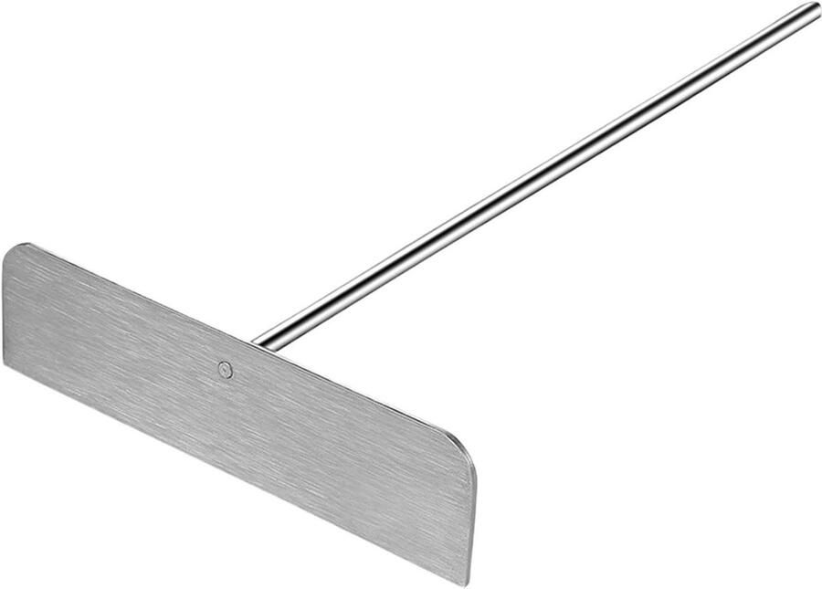 Barbecueschraper en spatel Keukengereedschap set Pannenkoeken bakken Roestvrij staal 27x15 cm Zilver