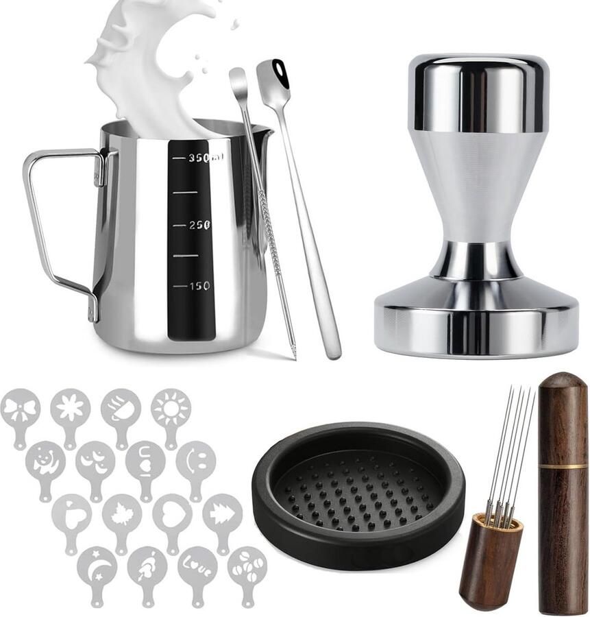 Barista Accessoires Set voor Espresso Machine 51mm Koffiestamper en Gereedschap
