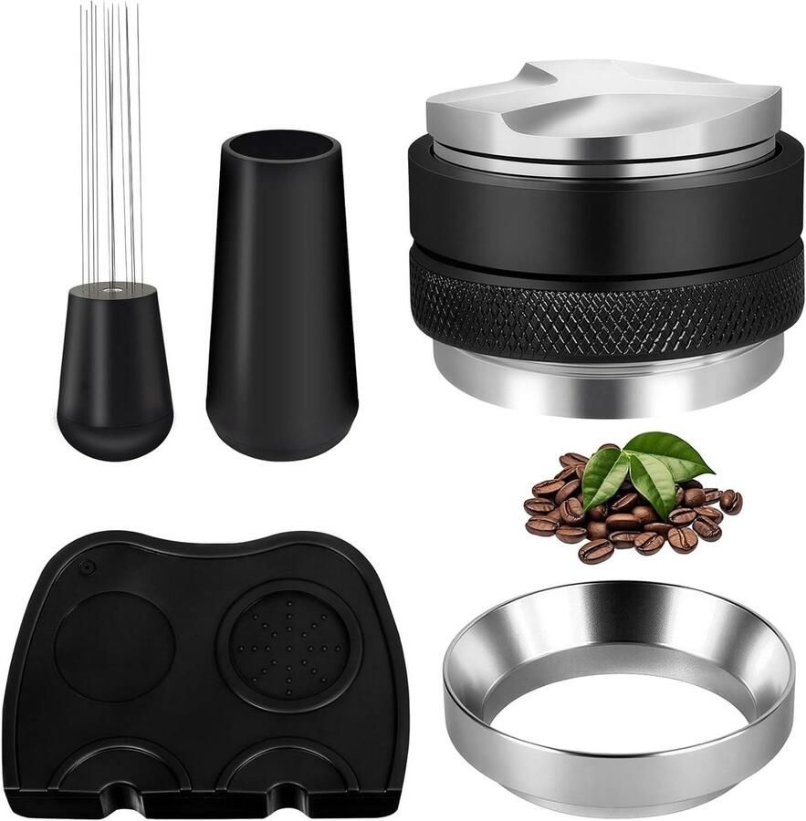 Barista set Koffie accessoires Espresso maken 4-in-1 tool 51 mm Zilver