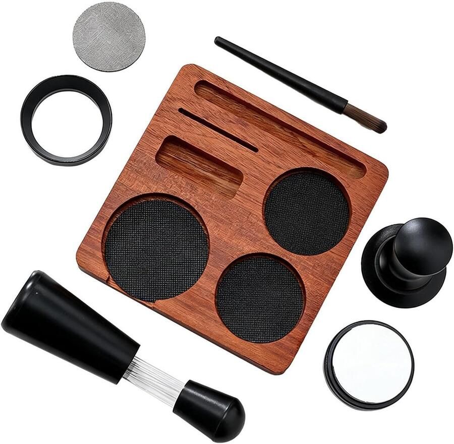 Baristaset Espresso Accessoires Koffie Bereiden 7 Delige Set 51 58 Mm Veelkleurig