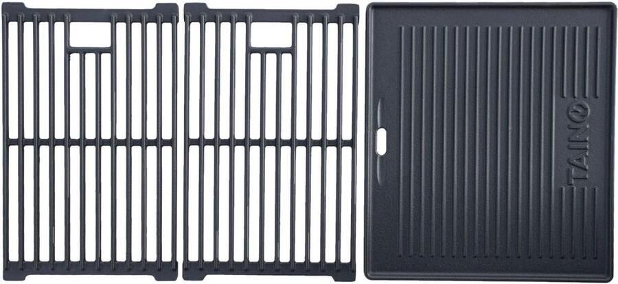 Basic 6+1 gietijzeren grillplaat grillrooster accessoireset gasgrill grill omkeerbare plaat