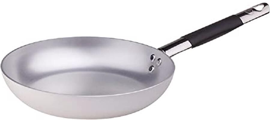 Baskoekenpan Aluminium Koekenpan dik Gerechten Bakken Koel Handvat 40 cm Diameter Zilver