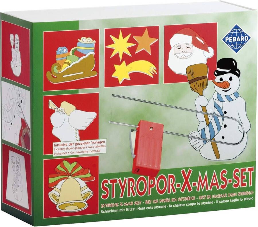 Batterij-aangedreven piepschuimsnijder set met kerstmotieven en reservesnijdraad