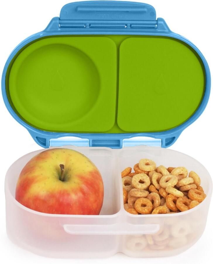 B.box Snackbox Mini bentobox met 2 Lekvrije Vakken Ideaal voor Peuters Lunch & Snacks voor Kinderen Voor een Heel Stuk Fruit BPA-vrij