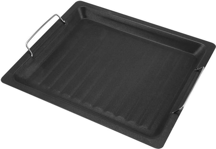 BBQ Bakplaat Grill Pan Buiten Koken Antiaanbaklaag 30x25 cm Zwart