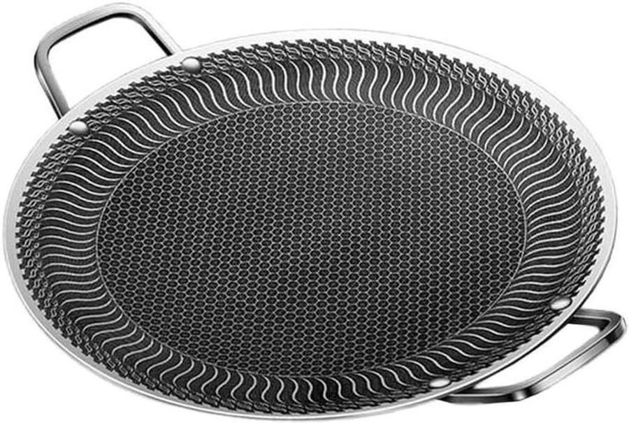 BBQ Bakplaat Grill Pan Buiten Koken Roestvrij Staal 57.5 x 37.5 cm Zilver