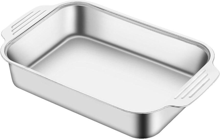 BBQ Bakplaat Grillplaat Rooster Buiten Koken Met Handgrepen 41x25 cm Zwart