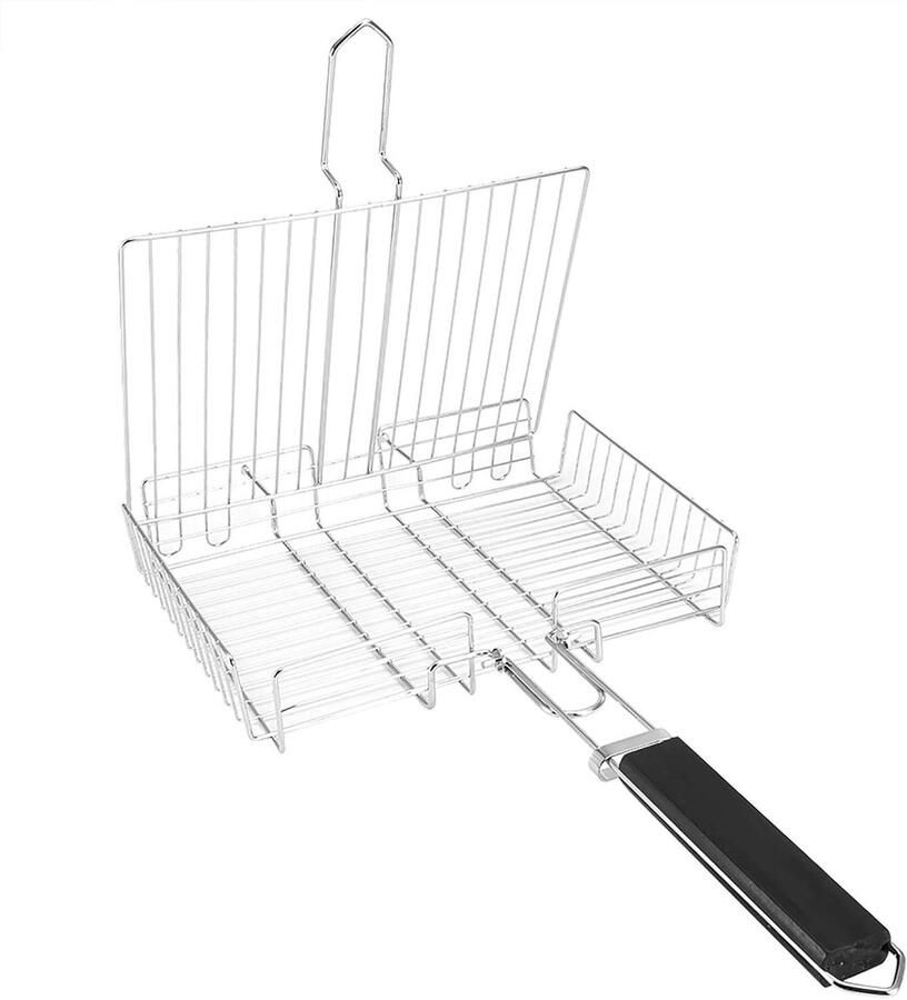 BBQ Draadgaas Grillmand Vis en Kip Grillen Afneembaar Handvat 25x12 Inch Niet gespecificeerd