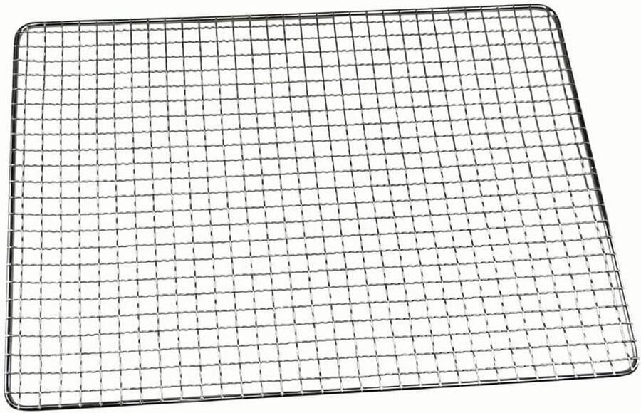 BBQ Grill Gaas Vlees Vis Rek Buiten Grillen Hittebestendig Coating 60x30cm Zilver