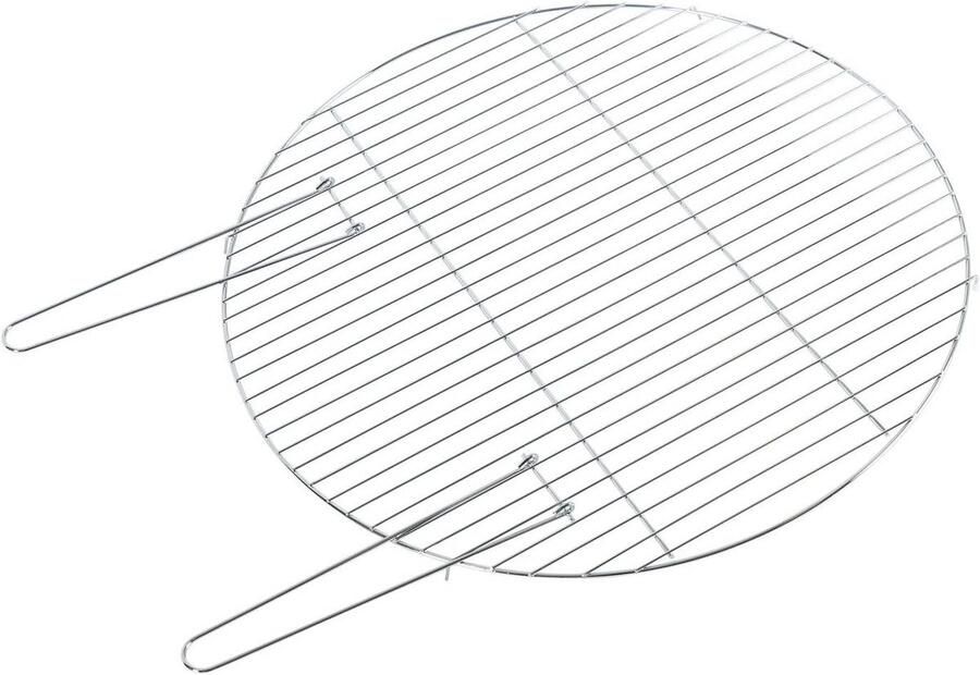 BBQ Grill Grillrooster Vuurkorf Buiten Koken Met Handvatten 60 cm Diameter Zilver