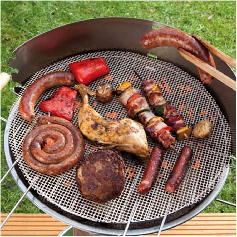 BBQ Grill Mat Bakplaat Grill Barbecueën Non-stick 40x40 cm Zwart