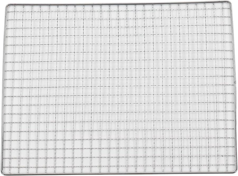 BBQ Grill Mat Barbecue Net Buiten Koken Roestvrij Ijzer 35 x 27 cm Zwart