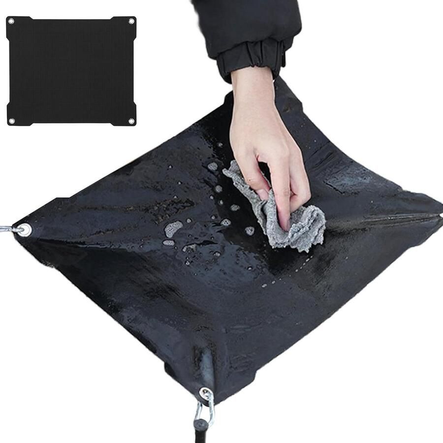 BBQ Grill Mat Barbecue Pad Buiten Koken Hittebestendig Glasvezel 39x33 cm Zwart