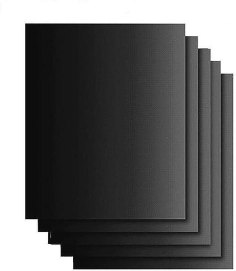 BBQ Grill Mat Set 5 Stuks Herbruikbare Anti-aanbakmat voor Grillen en Bakken Geschikt voor Gasgrills Houtskool Oven en Elektrische Kookplaten 40 x 50 cm