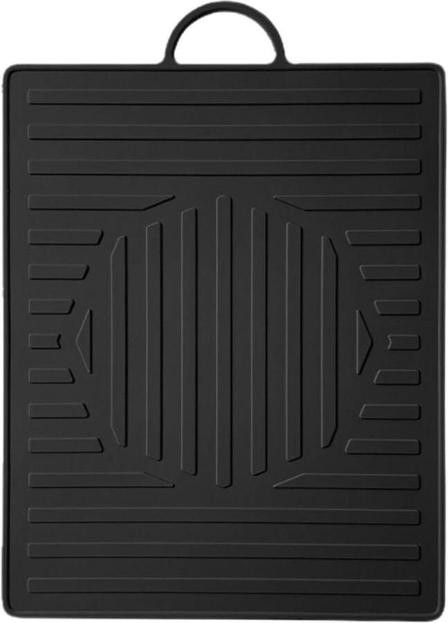 BBQ Grill Mat Zijplank Mat Koken en Grillen Antislip Textuur 43 x 30 cm Zwart