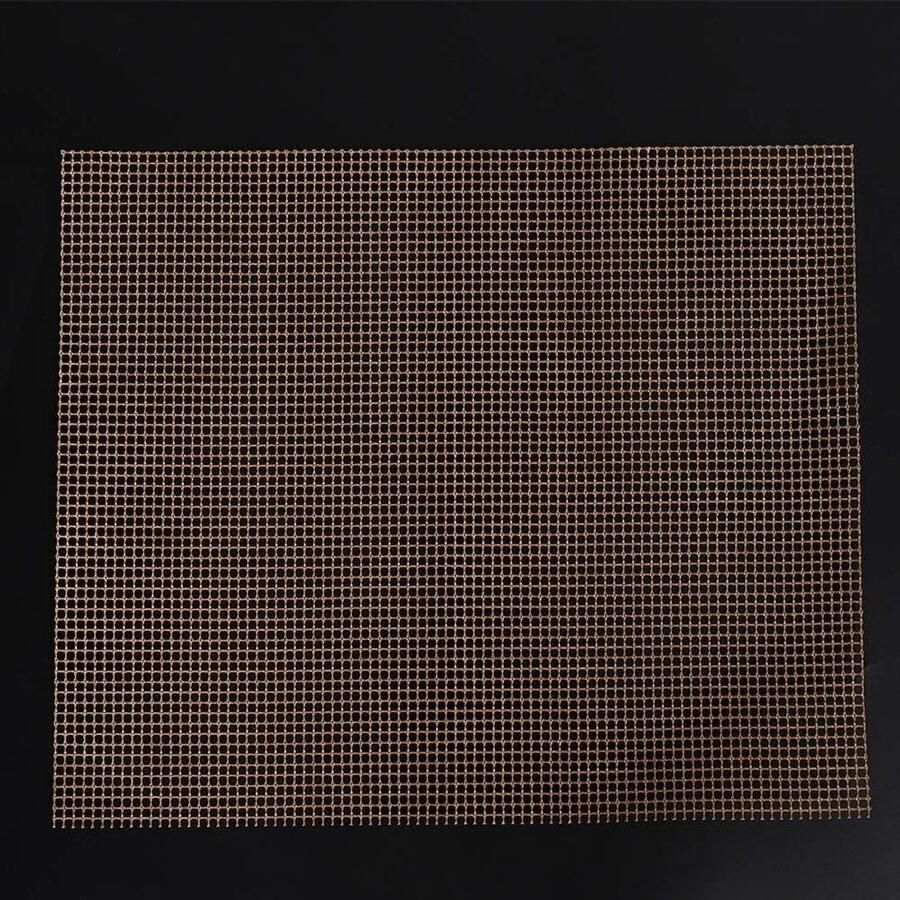 BBQ Grill Mats Barbecue Plaat Lekker Grillen Non-stick Herbruikbaar 30 x 40 cm Bruin