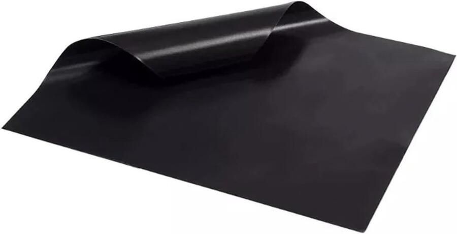 BBQ Grill Matten Barbecue Folie Buiten Koken Herbruikbaar Antiaanbak 40x33cm 2mm Zwart