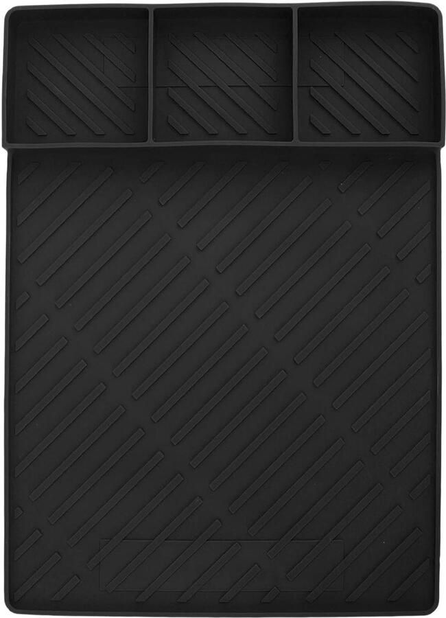 BBQ Grill Matten Grill Beschermers Barbecueën Buiten Magnetisch Ontwerp 30 x 25 cm Zwart