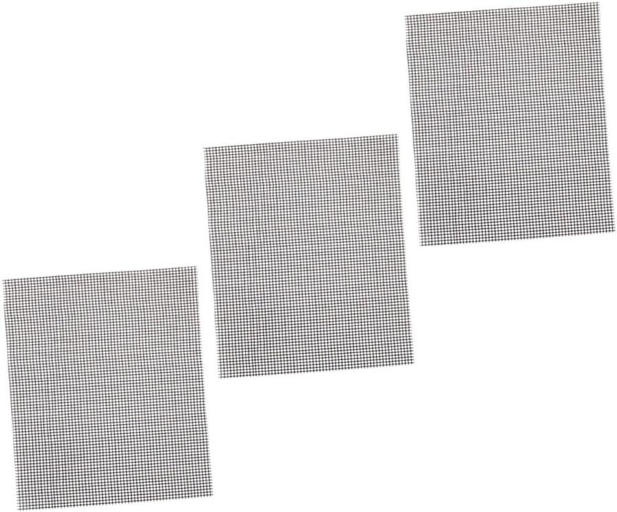 BBQ Grill Matten Grillmatten Herbruikbaar Buiten Grillen Non-stick Coating 40 x 33 cm Zwart