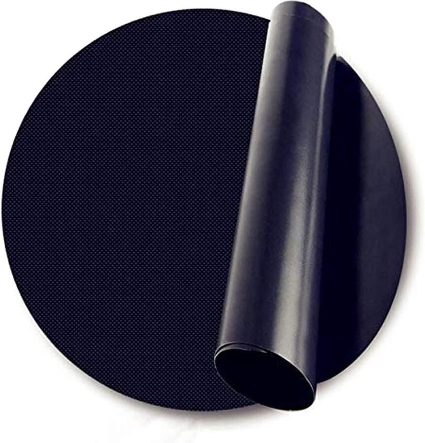 BBQ Grill Matten Non-stick Grillmat Barbecueën Hittebestendig tot 260°C Ø 40 cm Zwart