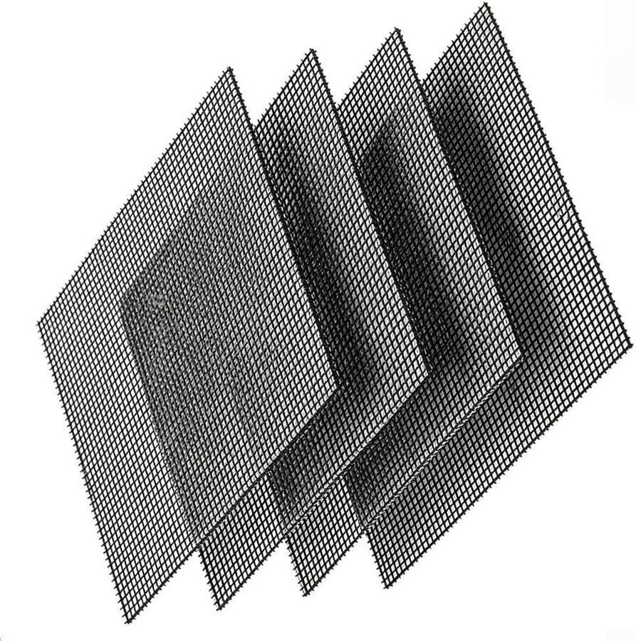 BBQ Grill Matten Roosters Grillplaten Barbecueën Anti-aanbak PTFE coating 40x30cm Zwart