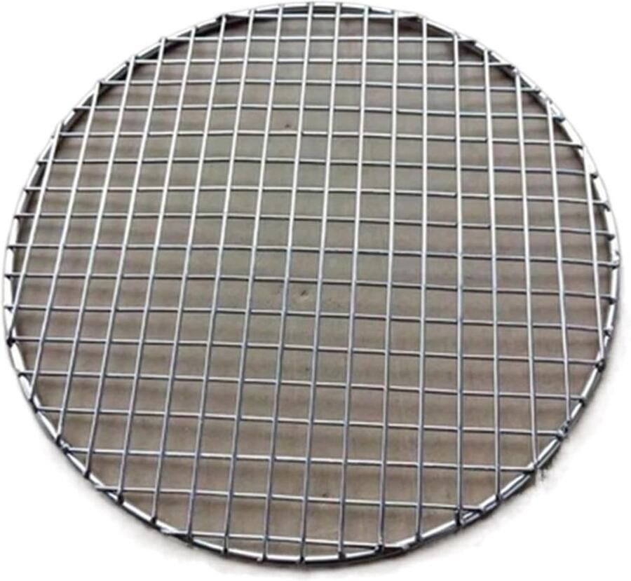 BBQ Grill Mesh Grillmat RVS Buiten Koken Anti-aanbaklaag 20cm Diameter Zilver