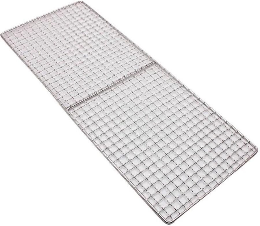 BBQ Grill Net Barbecue Mat Buiten Koken Anti-Aanbak 62x26 cm Zilver