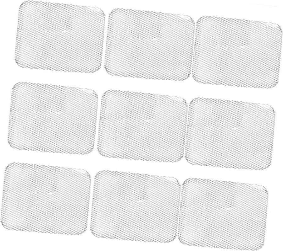 BBQ Grill Net Grillmat Bakplaat Buiten Koken Hittebestendig Aluminium 39 x 31 cm Zilver