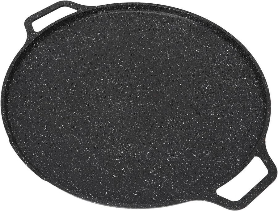 BBQ Grill Pan Non Stick Bakplaat Buiten Koken Inductie Compatibel 36 x 35 cm Zwart