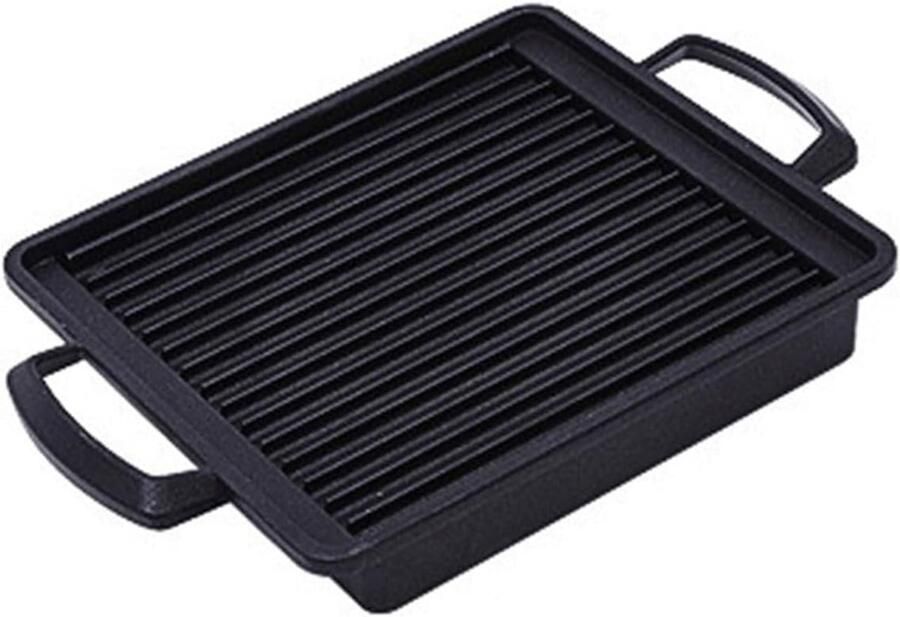 BBQ Grill Pan Outdoor Bakplaat Buiten Koken Antiaanbaklaag Verschillende Maten Zilver