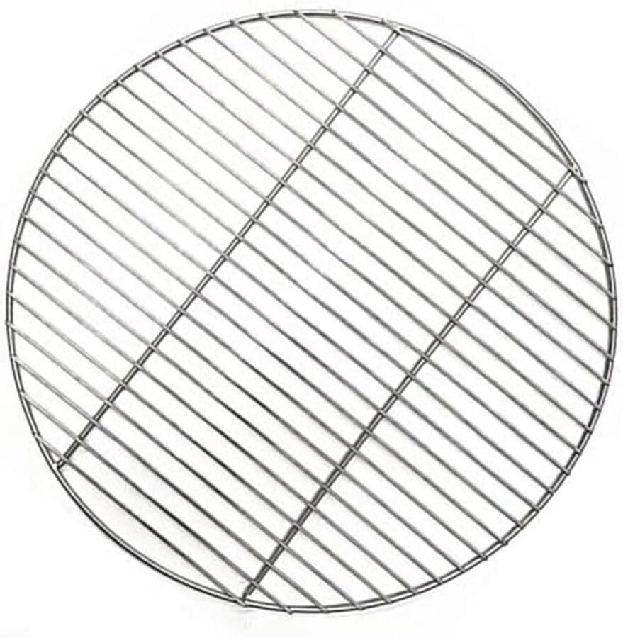 BBQ Grill Rooster Barbecue Mat Buiten Koken Roestvrij Staal 38cm Diameter Zilver