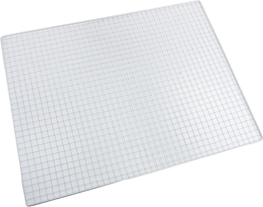 BBQ Grill Rooster Barbecue Net Buiten Koken Roestvrij Staal 50 x 38 cm Zilverkleurig