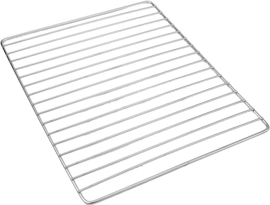 BBQ Grill Rooster Grill Net Bakplaat Buiten Koken Roestvrij Staal 30 x 25 cm Zilver