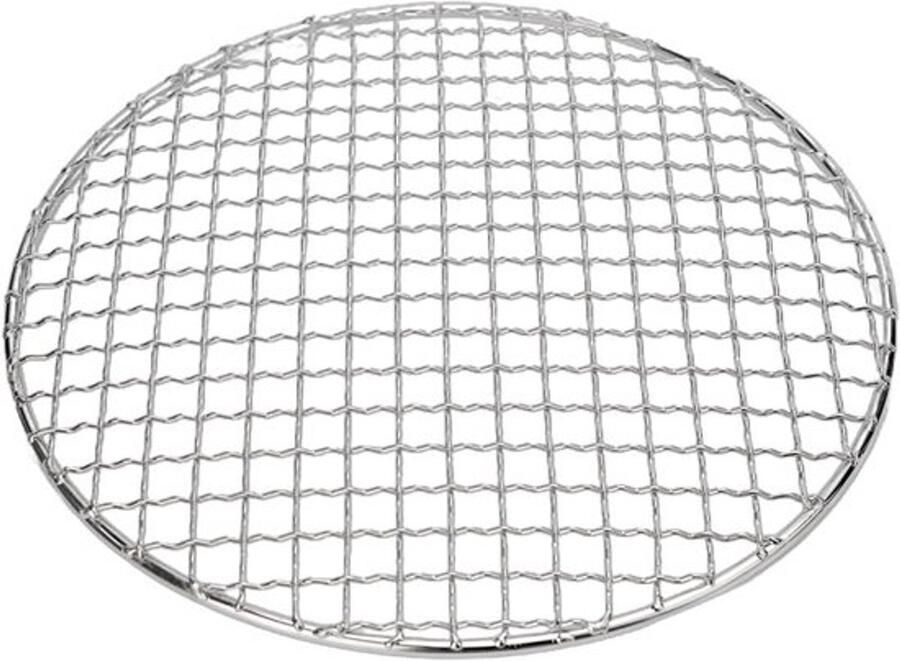 BBQ Grill Rooster Grill Net Buiten Koken Roestvrij Staal 25 cm Zilver