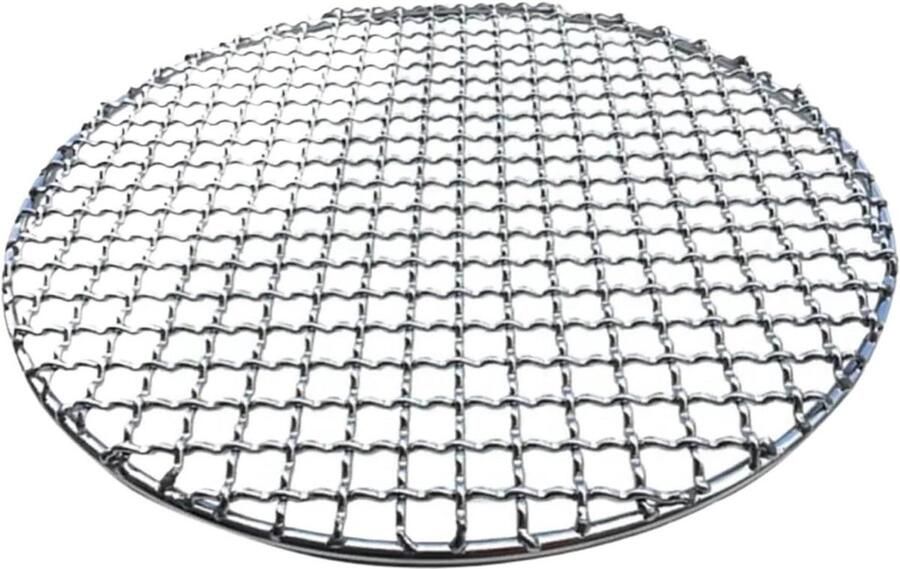 BBQ Grill Rooster Grillplaat Bakpan Gegrilde Gerechten Maken Gelijkmatige Verwarming 33cm Zilver