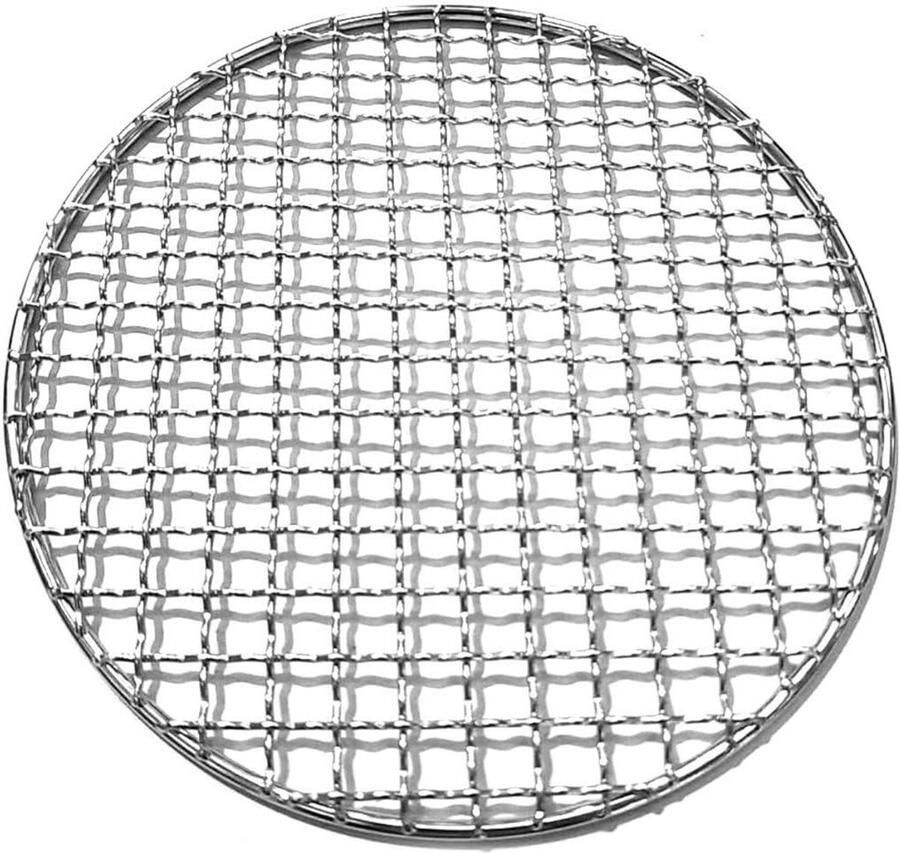 BBQ Grill Rooster Grillplaat RVS Buiten Koken Gelijkmatige Warmte 425mm Diameter Zilver