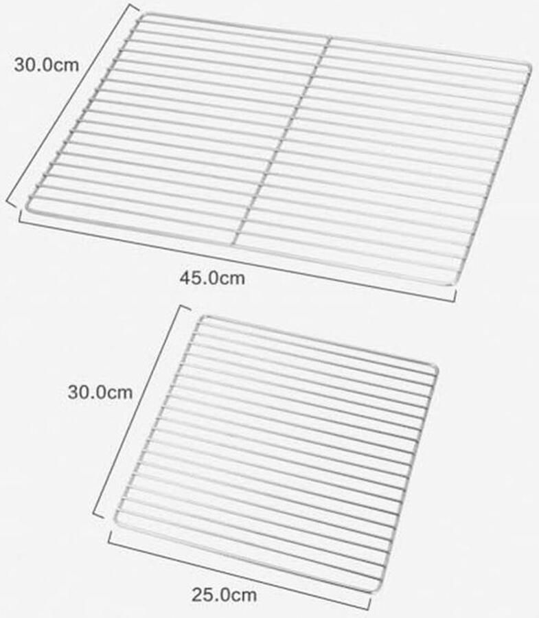 BBQ Grill Rooster Roestvrij Staal 30x25cm Duurzaam en Multifunctioneel