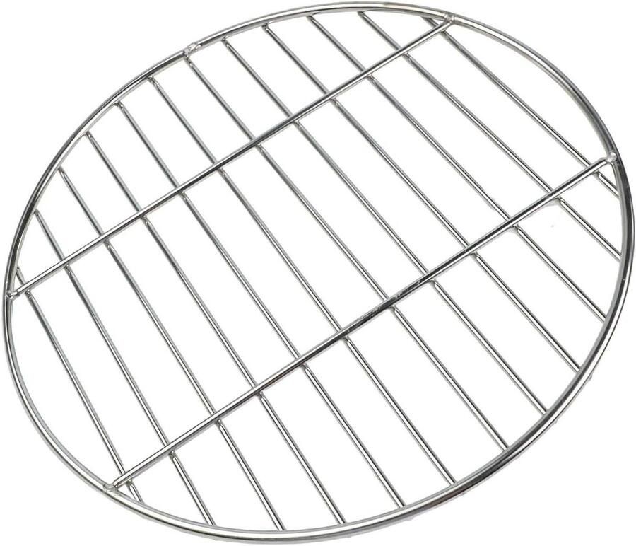 Rond Grillrooster Kookrooster Barbecue Buiten Koken Gelijkmatige Warmte 33 cm Zilver