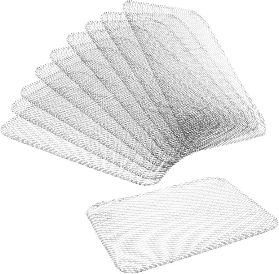 BBQ Grill Toppers Barbecue Schalen Buiten Koken Antiaanbak Mesh 10 stuks Aluminium
