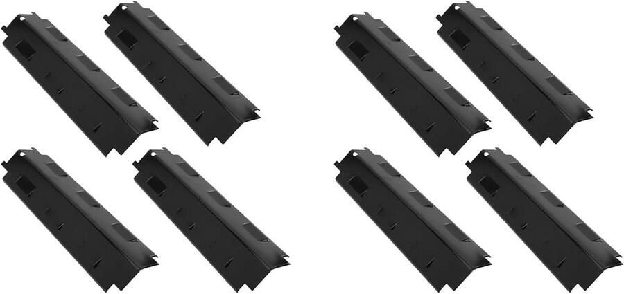 BBQ Grill Warmteplaten Grill Onderdelen Barbecue Onderhoud Verstelbare Lengte 8 Stuks Zwart