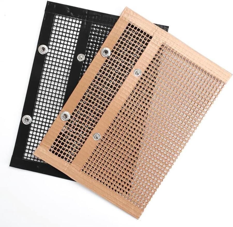 BBQ Grill Zak Grilltas Herbruikbaar Barbecueën Anti-aanbaklaag 27 x 22 cm Zwart